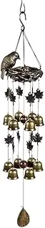 Hanging Wind Chimes， Retro Resin Bird Nest Wind Chimes Antique House Decoration Copper Bells Windchimes Wall Hanging Outdoor Garden Bird Pendant Wind Chimes for lo