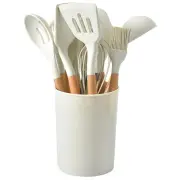 12Pcs Silicone Spatula Set Cooking Tools Kit Non-Stick Spatula Set for Kitchen