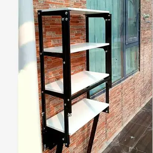 多功能折疊壁掛桌小戶型家用隱形折疊桌網紅伸縮置物架書架書桌
