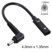 65W USB Type C Female Input to DC 4.0 x 1.35mm Power PD Charge Cable for Laptop