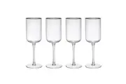 4pc Mikasa Sorrento Crystal Red Wine Glass Set 450ml