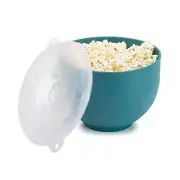 Goodful Silicone Popcorn Popper Collapsible Microwavable Bowl BPA Free Teal