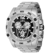 Invicta NFL Las Vegas Raiders Men's 52mm Carbon Fiber Flyback Chrono Watch 45415