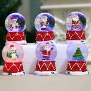 Christmas Snow Globe LED Light Music Crystal Ball Santa Snowman Xmas Decor