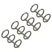 4Pcs 3 Circle Binder Rings 0.63" Metal Book Rings Loose Leaf Ring Dark Grey