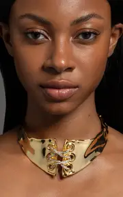 [Alexis Bittar] Solanales 14K Gold-Plated Crystal Corset Necklace