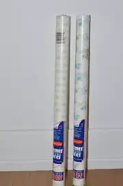 Vintage 1980’s Rubbermaid Drawer Shelf Liner Floral 2 Rolls New Light Adhesive