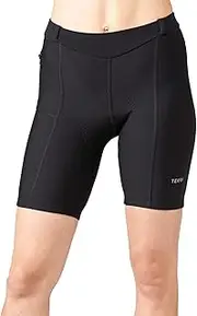[TERRY] Women's Touring Cycling Shorts/Regular - Best Padded Compression Multi-Day, Moisture-Wicking Cycling Shorts for Touring