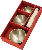 JOINPAYA 1 Set Singing Bowl Handmade Meditation Music Bowl with Stick Craftsmanship Portable Storage Box for and Yoga present for Friends and Family
