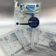 New Skyy Vodka Set Of 4 Glass Coasters Bar Advertising Promotional￼ Barware