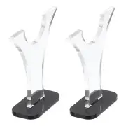 2pcs Acrylic Light Saber Display Stand, 3.5 Inch Display Holder Rack, Black Base