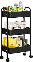Générique Rolling Carts with Wheels, Tool Cart Organizer, Multi-Functional Rolling Carts, Multi-Functional Storage Trolley for Living Room, Kitchen, Movable Storage Organizer with Wheels
