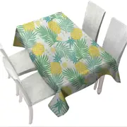 Tropical Mood Pineapple and Leaves Tablecloth