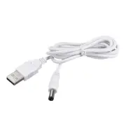 USB 2.0 a Type Male to DC5V Power Plugs Barrel Connector Charge Cable White