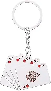 [Yreamont] Vintage Poker Keychain Gifts for Husband Boyfriend Christmas Birthday Gifts for Men Poker Gifts for Son Grandson Poker Lover Player Gifts for Best Friend Card Game Lover Gifts for Women Men,