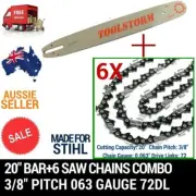 20" BAR+6 CHAINS FOR STIHL CHAINSAW MS500i MS 500i