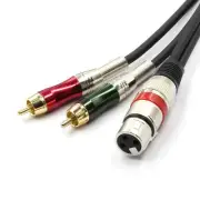 SiYear 10FT XLR Male to 2 x Phono RCA Plug Adapter Y Splitter Patch Cable 1 ...