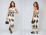 iKrush Strapless Jumpsuit Beach Summer Maxi Length Bandeau Sleeveless