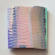 Mini Junk Journal Holo Iridescent Wallet Fold Notebook Scrapbook Art Diary