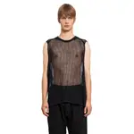 [JAN-JAN VAN ESSCHE] Loose fit mesh tank top Black