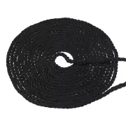 0.3" 25ft Natural Twisted Cotton Rope 3 Strand Thick Cotton Rope Tug Black