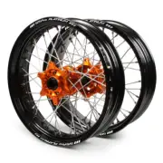 KTM 200 EXC 2003-2016 SM ProSupermotard Wheel Set 17x3.50 17x4.25 Black Rim / Or