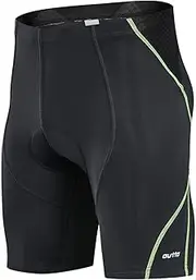 [Jueshanzj] Men's tight summer quick-drying moisture wicking thick silicone pad five-point pants riding shorts
