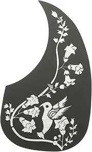 ERINGOGO Guitar Pickguard Scratch Plate for Acoustic Guitar Scratch Protector with Decorative Bird Pattern Easy Installation Durable Design