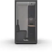 Tuesday Home Office Booth Storm Grey (1.1m x 1.18m x 2.2m)