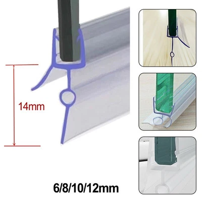 Shower Seal 50cm 6/8/10/12mm For Bathroom Glass Door Shower Room Bottom