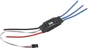 20A/30A/40A/50A/60A RC Brushless Motor ESC Electric 2-6S Speed Controller,UBEC 2A/3A 5V,1:1 Power Output,for RC Ship Underwater Propeller (30A)