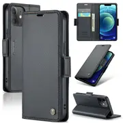 CaseMe iPhone 12 mini Folio Wallet Case Cover Apple Side Closure 12mini [Black]