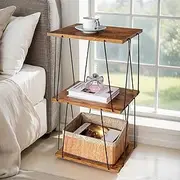 EqiEch Tall End Table Side Table Bedside Table for Small Spaces Small Table Home Bedroom Hall