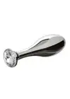 Double Silicone Cock Ring with Metal Anal Plug for Penis and Testicles