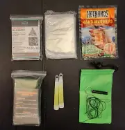 Cold Weather Car Emergency Kit - Warmers Bag Blanket Poncho Light Sticks & More!
