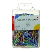 Esselte Paper Clip Plastic Coated 28Mm Assorted Box Of 200