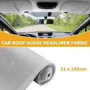 150G Suede Headliner Fabric 12"x57" Foam Back for Car Roof Repair Light Gray