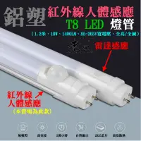 在飛比找蝦皮購物優惠-台灣本地 快速出貨＃鋁塑紅外線人體感應 T8 LED燈管（1