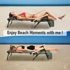 REALEAD Reclining Beach Chairs for Adults - Extendable High Back Low Profile Bea