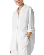 Eileen Fisher Petites Petite Long Linen Shirt