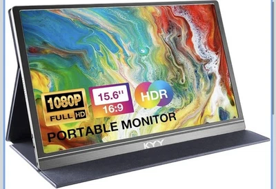 KYY Portable Monitor 15.6inch 1080P FHD USB-C, HDMI Computer Display