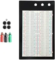 Mellisso Solderless Breadboard Protoboard Breadboard Laboratory Bench Test Plate 1660 Positions Multifunctional Convenient Portable -204 with Banana Jacks