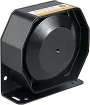 BooYu 200W Compact High Performance PA Siren Horn Speaker [Ultra Slim] [8 Ohms] [125-135 dB] [IP66 Waterproof] [Capable with Any 100-200 Watt Siren] for Police Car, Ambulance, Fire, Engineer Vehicles