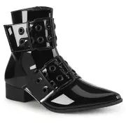 Pleaser Demonia 1" Block Heel Pointed Toe Ankle Boots Adult Unisex Warlock/55