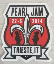 Pearl Jam 2014 Trieste Italy Concert Sticker