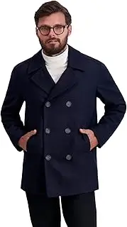[NAUTICA] Men's Peacoat Wool Blend Double Breasted Winter Coat