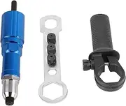 QANYEGN Rivet Gun Adapter Kit, Electric Rivet Gun Adapter, Riveter Conversion Connector, Rivet Drill Attachment for Pop Riveting Work