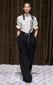 [Jil Sander] Pleated Crepe Suiting Wide-Leg Pants