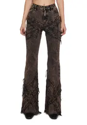 [Dolls Kill] My Personality Flared Denim Jeans (Fairfax)