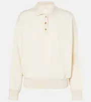 [Loro Piana] Loro Piana Cocooning cashmere polo sweater AU 16 white